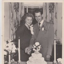 Raymond Vonck and Elinor Swanson, wedding photo, 1949