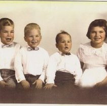 Vonck: Randy, Michael, Raymond III & Pamela, ca 1958