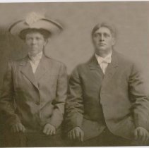 Wedding photo of Charles and Mrs. Dresseler, ca 1915