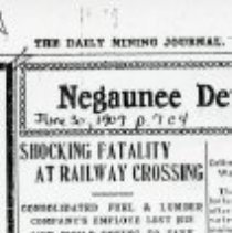 Newspaper article on the death of Edward Peltier, MJ 6-30-1909 p7c4
