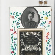 Emma L'Huillier mourning card (front)