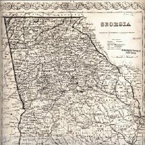 Georgia county map 1855