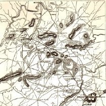 Roswell in 1864-Topographical Map Sherman Advance