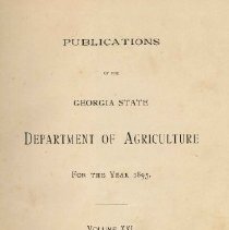 Publications of the Georgia State Department of Agriculture