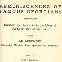 Reminiscences of Famous Georgians
