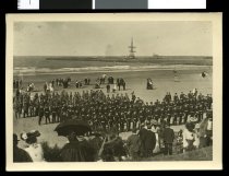 Rifles parade on Caroline Bay, Timaru