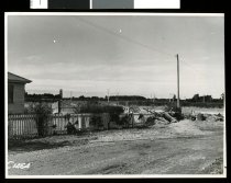 (e) Opihi Bridge flood damage, 1951