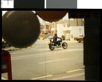 Patched motorcyclist, Timaru