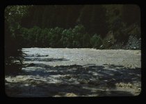 A flooded Jollie River, Mount Cook Station