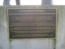 Blacksmith memorial, Orari