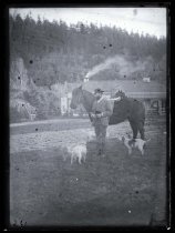 [Melville Gray posed outside Ashwick]