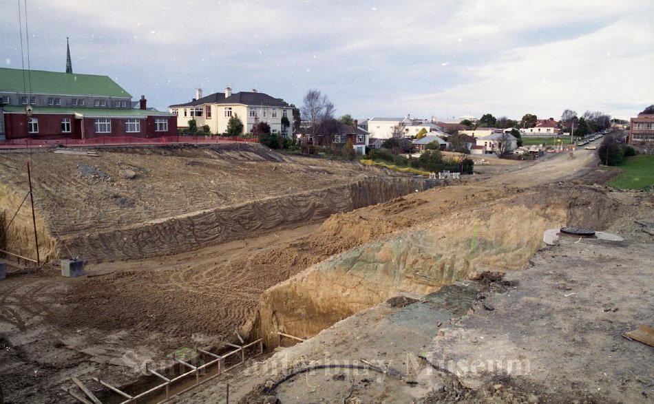 Church Street overbridge construction, Timaru South Canterbury Museum