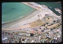 TU-26: Aerial view of Timaru Harbour, including reclamation, The Port Loop