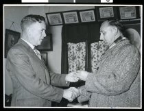 SCBC President L F N Wood and player A L Hawkey