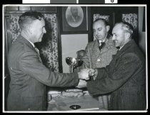 SCBC President L F N Wood and players A L & E S Hawkey