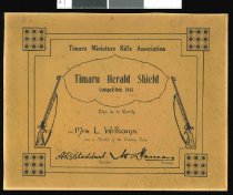 Timaru Miniature Rifles Association : Timaru Herald Shield - Mrs L Williams