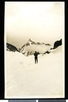 Mick Bowie at Ball Pass, looking across to Mount Sefton