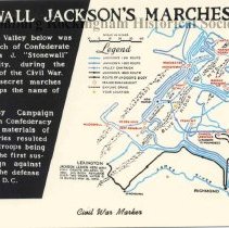 Map of Stonewall Jackson's Marches