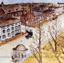 Drawing of Court House spring, Harrisonburg, VA