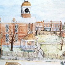 Drawing of Court House. Harrisonburg, VA