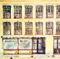 Drawing of Peoples Bank building, Harrisonburg, Va.