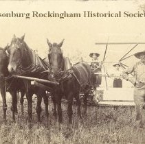 One of the first reaper-binders in the Bergton area..