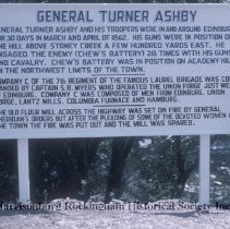 Civil War General Turner Ashby sign.