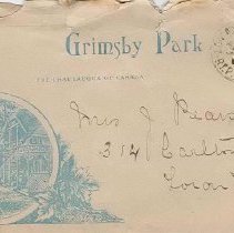Grimsby Park Envelope Mrs. J.