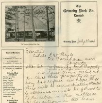 Letter Grimsby Park to Boyle 1