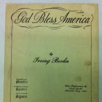 God Bless America, sheet music, 1939