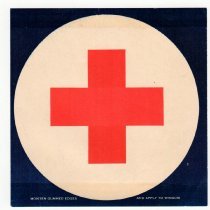 Poster, window, Red Cross, c.1945
