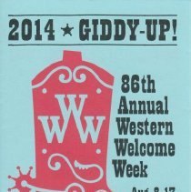 Front cover, 2014 Western Welcome Week pamphlet