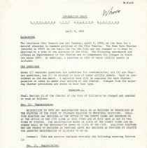 Document detailing suggested amendments to Home Rule Charter; April 8, 1969
