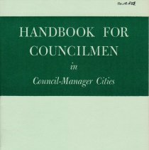 Booklet about governance of cities with Council-Manager governments; 1964