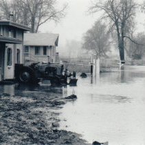 Threat of flooding, Old Mill Road area, April 29, 1970