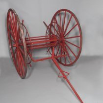 Fire hose cart for Littleton Volunteer Fire Deptartment; c.1891