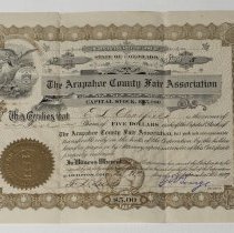 Stock certificate for five shares owned by E.L. Chatfield; 1907