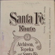 XX-1123, Schedule & map, "Santa Fe Route Atchison, Topeka and Santa Fe Rail