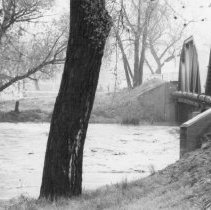 South Platte River at Bowles Bridge, threatening flooding, Spring 1970