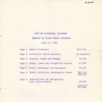 Report estimating damage caused by 1965 flood; 17 June, 1965