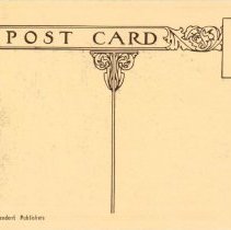 Postcard; back of postcard with floral design; c.1920.