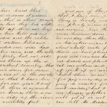 Letter; from Benton Thomas, to R.O. Wycoff, regarding Civil War; 1862.