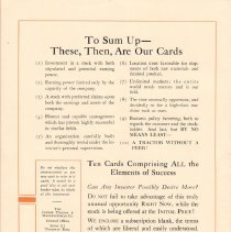 Leyner Tractor Linapede booklet; c.1919.