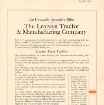 Leyner Tractor Linapede booklet; c.1919.