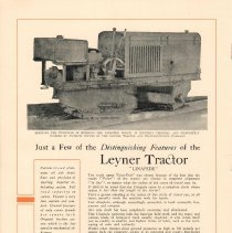 Leyner Tractor Linapede booklet; c.1919.