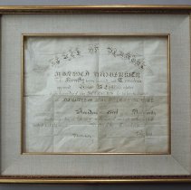 Sheepskin diploma from Norwich University to Richard S. Little; 1850.