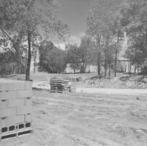 Pallets of material for construction of Solar III and Gallup Garden; 1976.