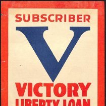 Liberty Loan subscriber poster; c.1919.
