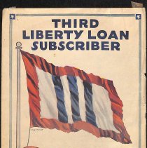 Third Liberty Loan subscriber poster; c.1918.