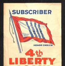 Fourth Liberty Loan subscriber poster; c.1918.